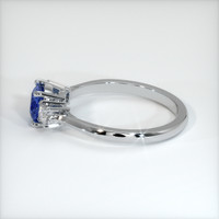 0.59 Ct. Blue Sapphire Ring, 14K White Gold 4
