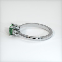 0.90 Ct. Green Sapphire Ring, 14K White Gold 4