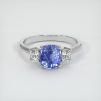 1.46 Ct. Blue Sapphire Ring, 18K White Gold 1