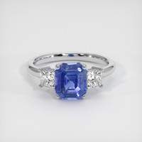 2.08 Ct. Sapphire Ring, 18K White Gold 1