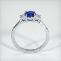 0.59 Ct. Blue Sapphire Ring, 18K White Gold 3