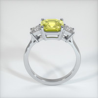 1.94 Ct. Greenish Yellow Sapphire Ring, 18K White Gold 3