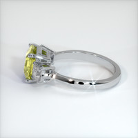 1.94 Ct. Greenish Yellow Sapphire Ring, 18K White Gold 4