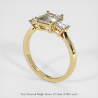 2.00 Ct. Peach Sapphire Ring, 14K Yellow Gold 2