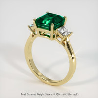 3.01 Ct. Emerald Ring, 18K Yellow Gold 2
