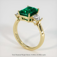 2.85 Ct. Emerald Ring, 18K Yellow Gold 2