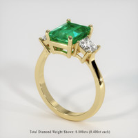 2.28 Ct. Emerald Ring, 18K Yellow Gold 2