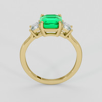 1.54 Ct. Emerald Ring, 18K Yellow Gold 3