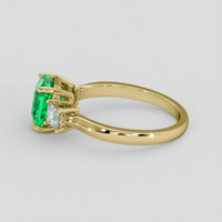 1.54 Ct. Emerald Ring, 18K Yellow Gold 4