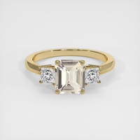 2.00 Ct. Peach Sapphire Ring, 18K Yellow Gold 1
