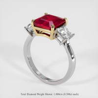 4.21 Ct. Ruby Ring, 14K Yellow & White 2