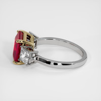 4.21 Ct. Ruby Ring, 14K Yellow & White 4