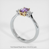 0.61 Ct. Sapphire Ring, 14K Yellow & White 2
