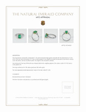 Three Stone Emerald Ring 1.50 Ct., 18K Yellow White Appraisal