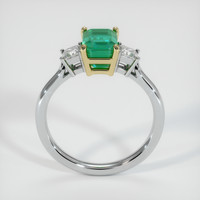Three Stone Emerald Ring 1.50 Ct., 18K Yellow White Preview