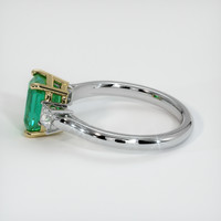 Three Stone Emerald Ring 1.50 Ct., 18K Yellow White Preview