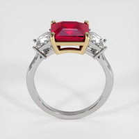 4.21 Ct. Ruby Ring, 18K Yellow & White 3