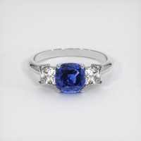 2.04 Ct. Blue Sapphire Ring, Platinum 950 1