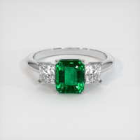 1.76 Ct. Emerald Ring, Platinum 950 1