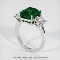 4.85 Ct. Emerald Ring, Platinum 950 2