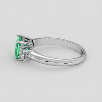 1.03 Ct. Emerald Ring, Platinum 950 4
