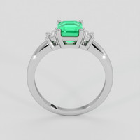 0.91 Ct. Emerald Ring, Platinum 950 3