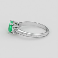 0.91 Ct. Emerald Ring, Platinum 950 4