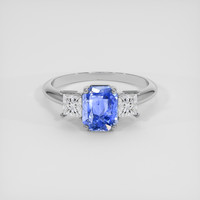 3.15 Ct. Blue Sapphire Ring, Platinum 950 1