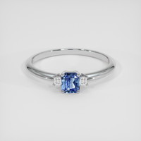 0.65 Ct. Blue Sapphire Ring, Platinum 950 1