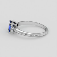 1.08 Ct. Blue Sapphire Ring, 14K White Gold 4