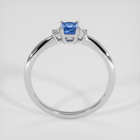0.65 Ct. Blue Sapphire Ring, 14K White Gold 3