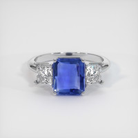 3.44 Ct. Sapphire Ring, 18K White Gold 1