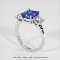 3.44 Ct. Sapphire Ring, 18K White Gold 2