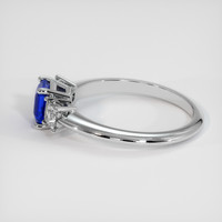 1.01 Ct. Blue Sapphire Ring, 18K White Gold 4