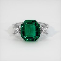 4.85 Ct. Emerald Ring, 18K White Gold 1