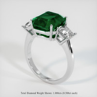 4.85 Ct. Emerald Ring, 18K White Gold 2