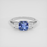 2.58 Ct. Blue Sapphire Ring, 18K White Gold 1