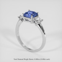 2.58 Ct. Blue Sapphire Ring, 18K White Gold 2
