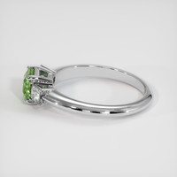 1.20 Ct. Green Sapphire Ring, 18K White Gold 4