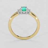 0.51 Ct. Emerald Ring, 18K White & Yellow 3