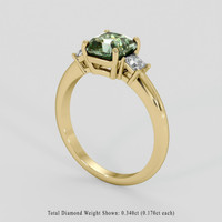 2.31 Ct. Bi Color / Parti Sapphire Ring, 10K Yellow Gold 2