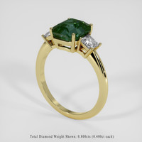 4.55 Ct. Green Sapphire Ring, 14K Yellow Gold 2