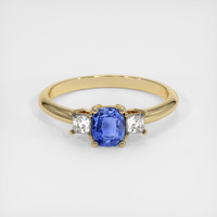 0.75 Ct. Sapphire Ring, 18K Yellow Gold 1
