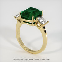 4.85 Ct. Emerald Ring, 18K Yellow Gold 2