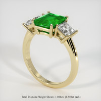 1.98 Ct. Emerald Ring, 18K Yellow Gold 2