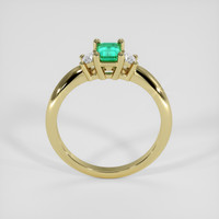 0.52 Ct. Emerald Ring, 18K Yellow Gold 3