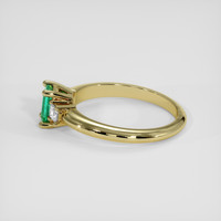 0.52 Ct. Emerald Ring, 18K Yellow Gold 4