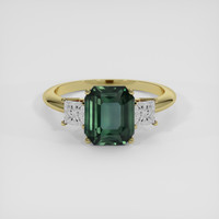 4.55 Ct. Green Sapphire Ring, 18K Yellow Gold 1