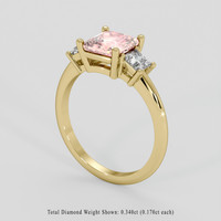1.12 Ct. Padparadscha Sapphire Ring, 18K Yellow Gold 2