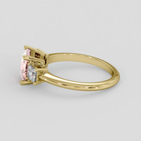1.12 Ct. Padparadscha Sapphire Ring, 18K Yellow Gold 4